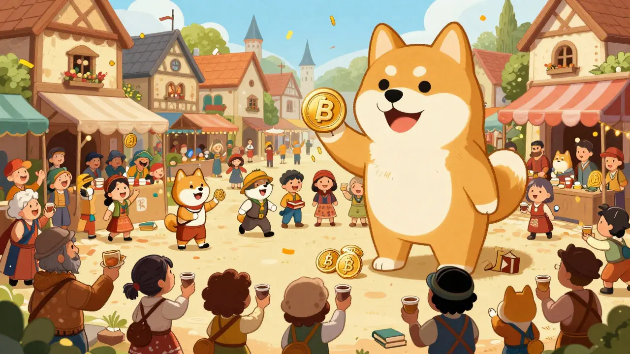 Freudige Gemeinde tauscht Dogecoin auf dem Markt
